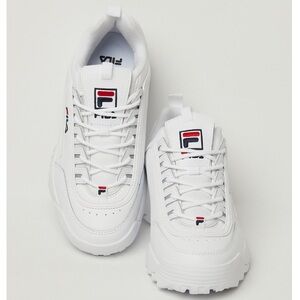Fila Women’s Disruptor II Premium white Sneakers NWT 7